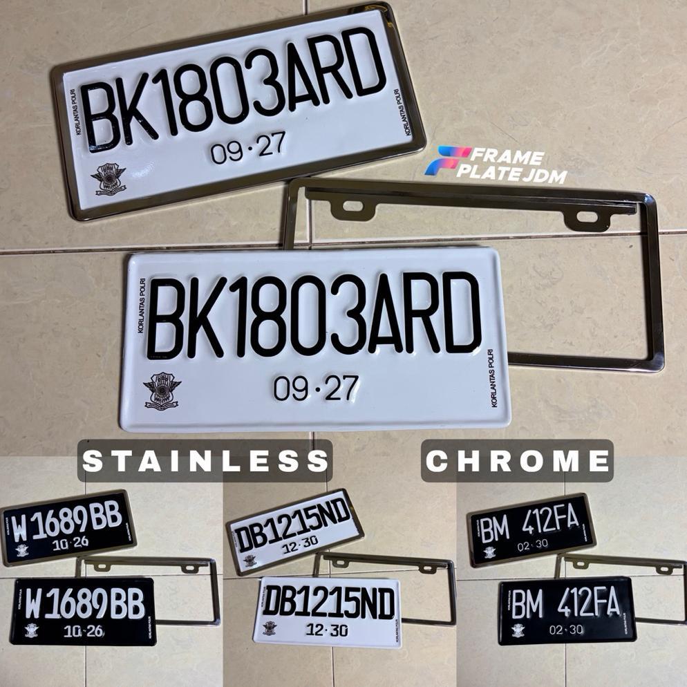 Frame Plate JDM  | Frame JDM Stainless | Dudukan Plat JDM + Nopol JDM