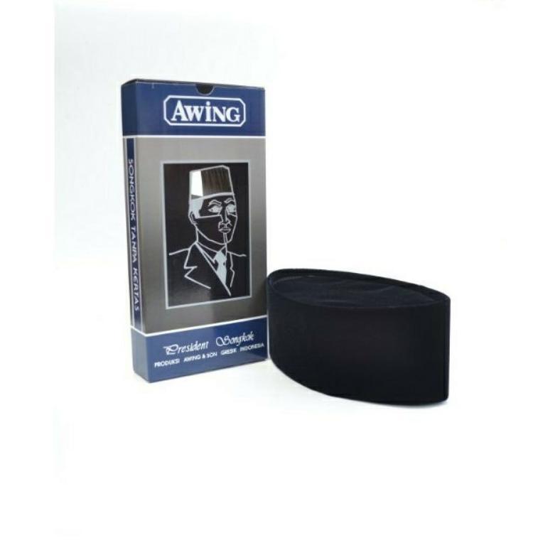 Peci Songkok AWING AC kopiyah Hitam Polos