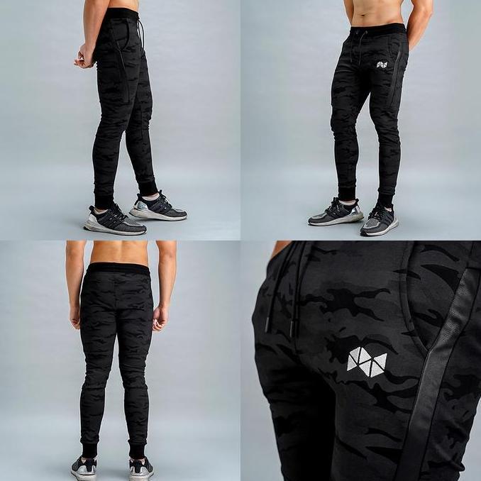 NEVERES Leather Stripe Jogger