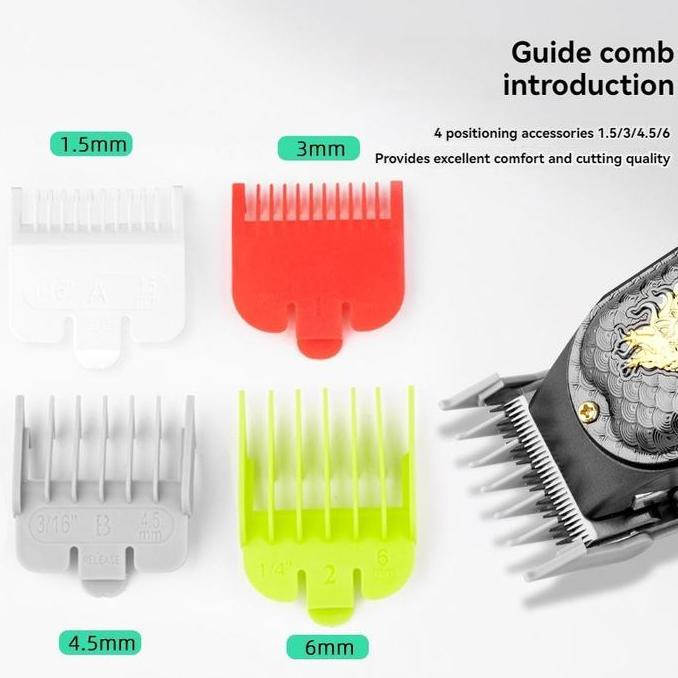 2025 NewAlat Cukur Rambut Elektrik Hair Clipper Alat Potong Rambut Cliper Rambut Naga Emas Cordless 