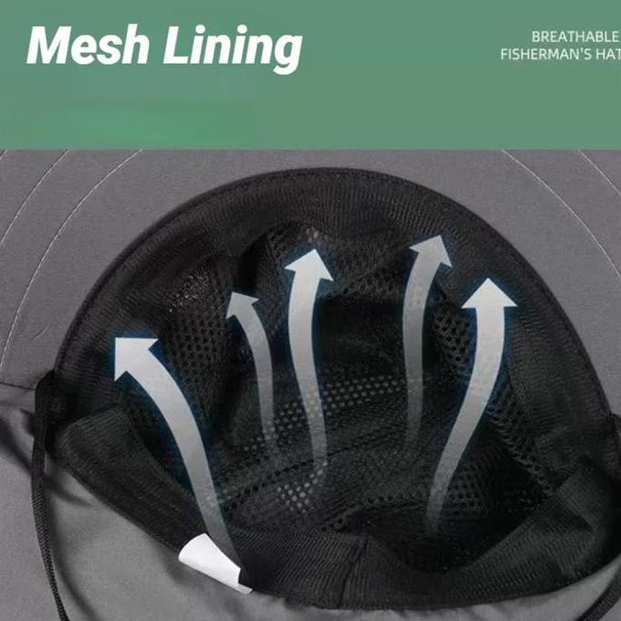 Coolblue- Topi Rimba Matahari Outdoor Hiking Pantai Gunung Berkebun Kebun Mancing Golf Bucket Visor 