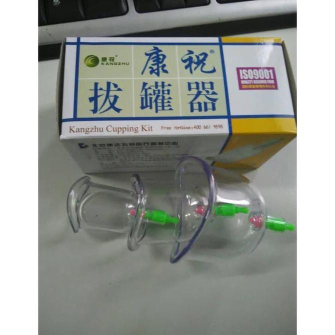 Medclean- Kangzhu Kop Bekam Bengkok Premium Isi 3 - Cocok Untuk Bekam Lekher Tangan Kaki Diameter 5.