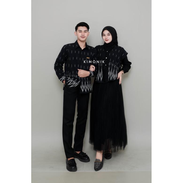 KIMONIK BAJU TENUN COUPLE HAZEL BLACK