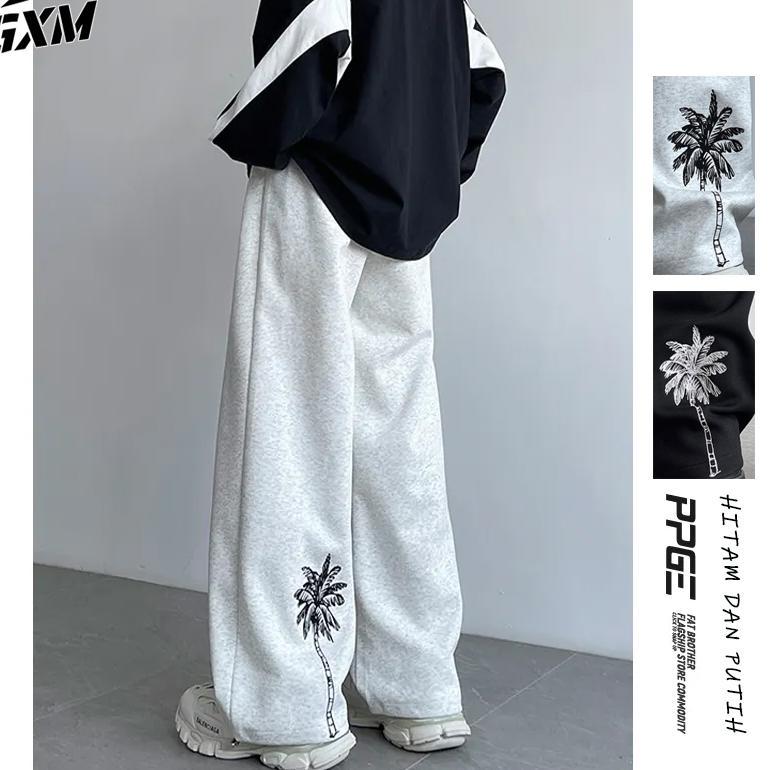 celana pinggang katun karet pria Celana training pria celana Putih pria celana sweatpants jogger pol