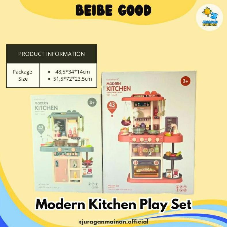 [KIW] BEIBE GOOD Modern Kitchen Mainan Edukasi Anak Anak DIY Mainan Kichen set Lengkap & peralatan M