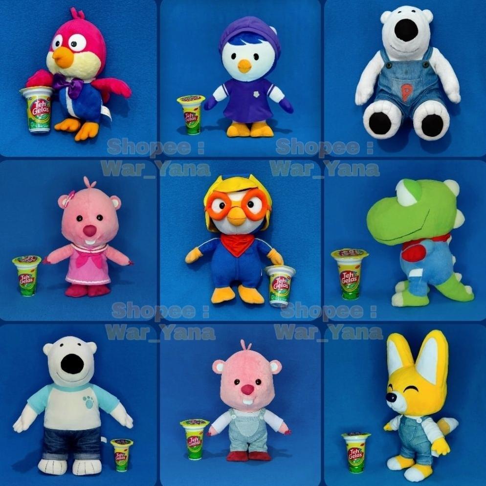 [KIW] Boneka Pororo lmprot Korea Original Pororo The Little Pinguin Plush Soft Toys Petty Crong Poby