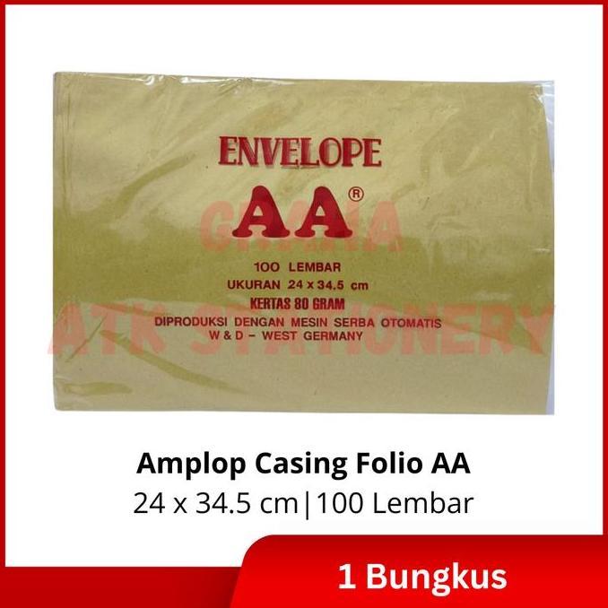 [1 Bungkus] Amplop Coklat Folio AA 24x34.5 cm / Amplop Casing / Amplop Kesing Folio AA 24x34.5 cm
