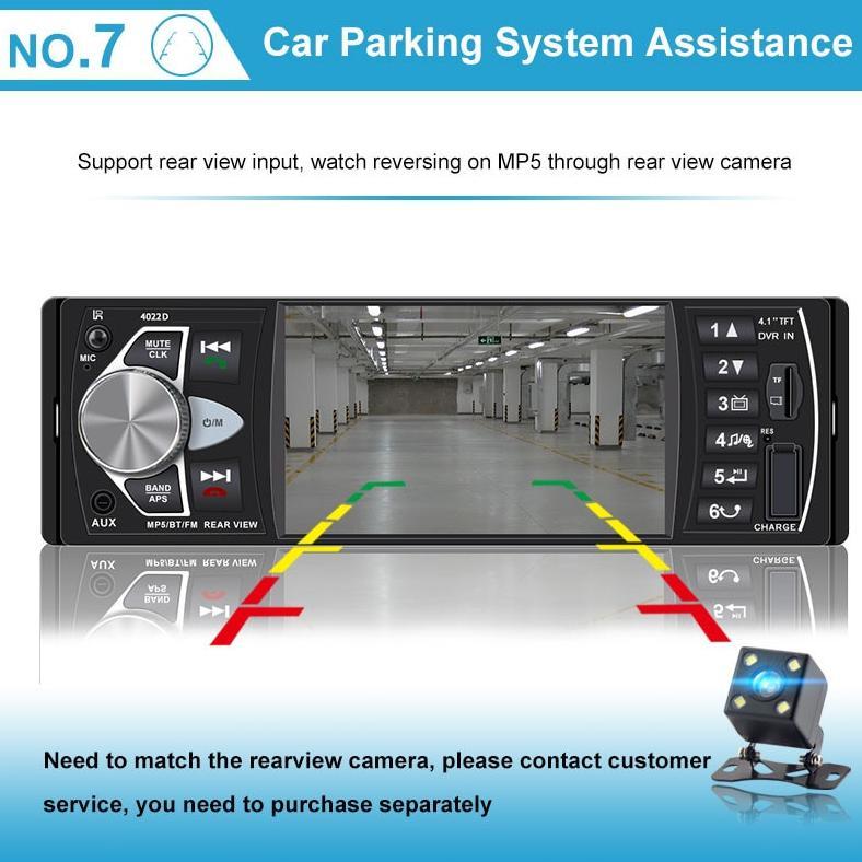 Single Din 4022D Tape Audio Mobil Lcd 4.1 Inch Bluetooth Mp5 Mp3 Media Player Monitor Tape Audio Mob