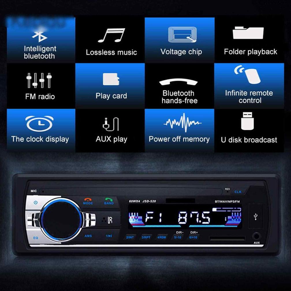 Tape Audio Mobil Truck Dan Bus Auto Voltage 12 Volt 24 Volt Single Din Bluetooth Usb Mp3 Fm Radio