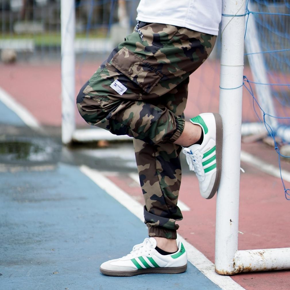 MIRACLECO Long Cargo Jogger Pants Camo Kavler