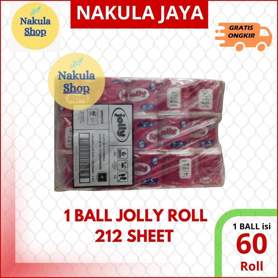 [RDY] GROSIR 1 Ball Tissue Tisu Jolly Bathroom Roll 212 Sheets [Isi 60 Roll)