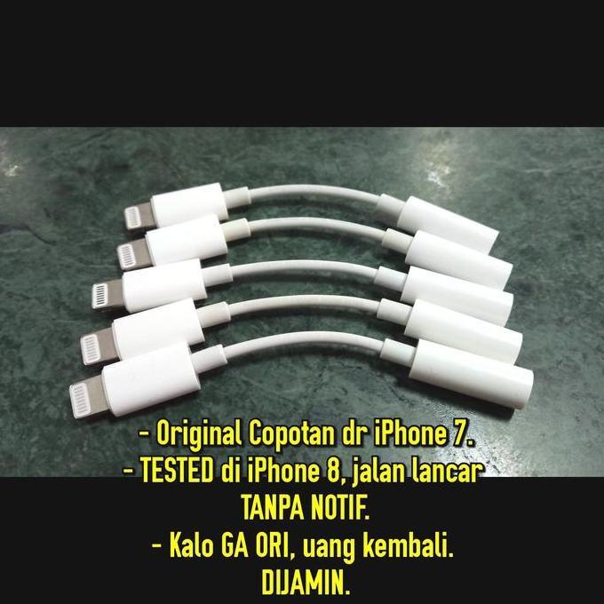 NEW SECOND Converter Lightning to Headphone Jack Ori Copotan Iphone 7