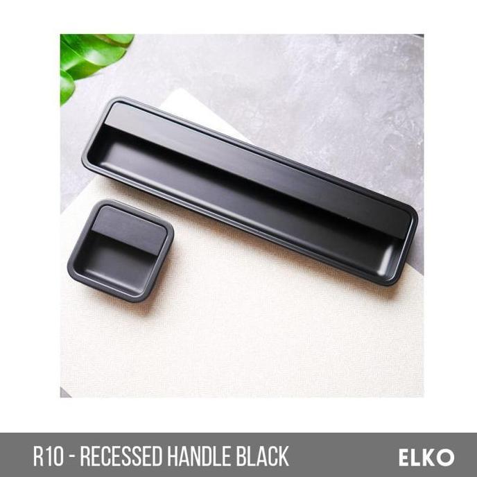 Aslibagus- Etivo R10 Recessed Handle Pair Black | Tarikan Laci Tanam Gagang Lemari