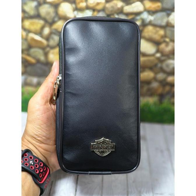 DS308 >> Dompet HP 2 slot Ukuran 7'' & 7'' inch Kulit Sintetis / Sarung Hp Pinggang Pria kulit / Sar