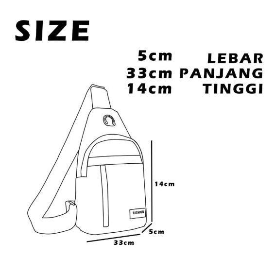 DI154 - Tas Handphone Sling Bag Waistbag Pria Tas Selempang Dada Tas Punggung Ukuran Kecil untuk Han