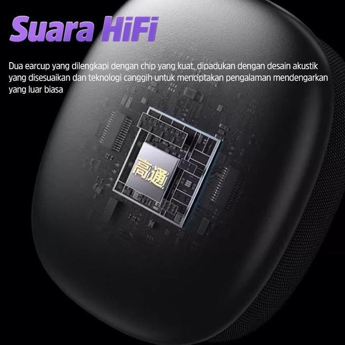 (Hot)Basike Headphone Bluetooth AirPods Max Tws Hifi Stereo Music Wireless Headset Gaming Iphone Ter