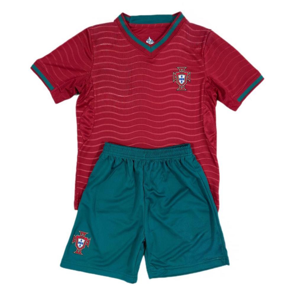 premium jersey baju bola anak portugal home kids 2025 + ronaldo