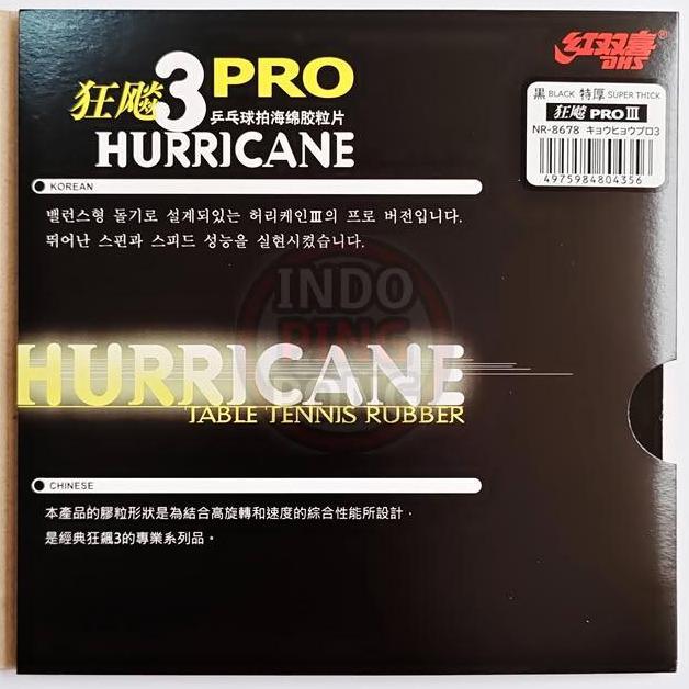 HARGA DISC - Nittaku Hurricane 3 PRO NEO 2.0 Super Thick DHS H3 III