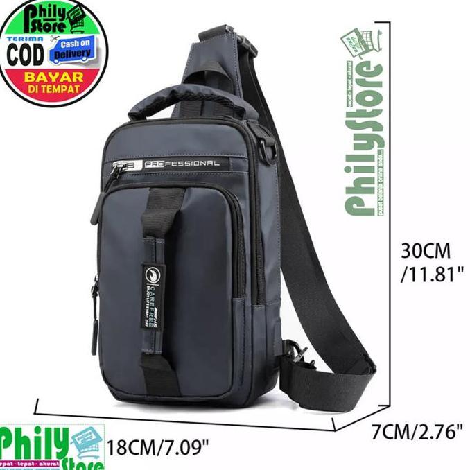 DB50 - Tas Selempang Pria Haoshuai Tas Pria Trendy Tas Pria Haoshuai Slingbag