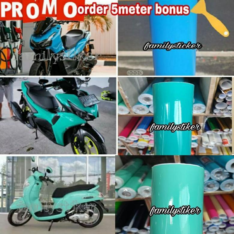Murah Sekotlet Warna Hijau Tosca Glosy Stiker Skotlet Motor Hijau Mint Sekotlet Motor Warna Biru Dof