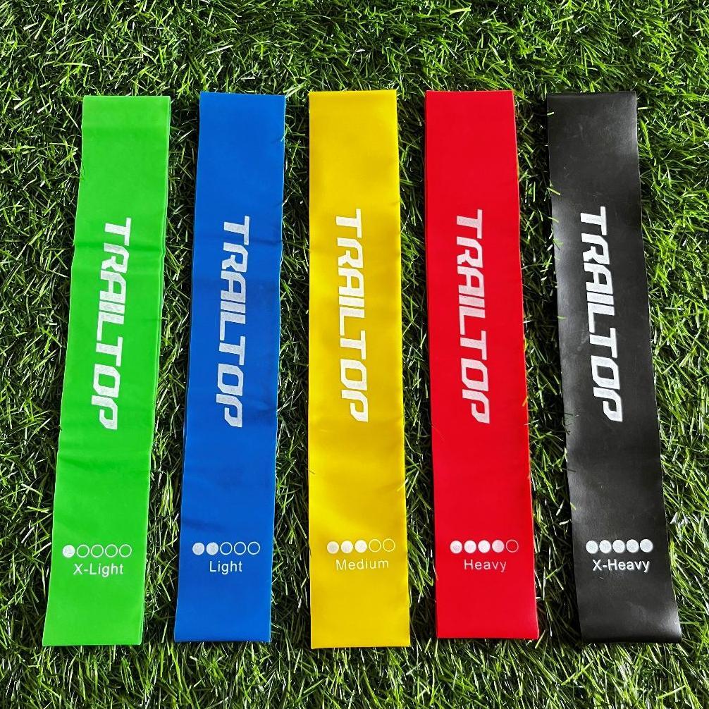 RECOMMENDED Resistance Bands 5 Levels Gym Set | Trailtop Yoga Stretch Loops Band Paha Kaki Latihan 2