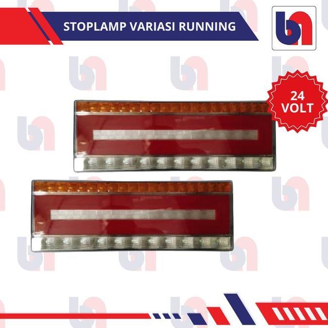 DAXSTORE Stoplamp LED Variasi Running Jalan 24Volt 41Cm Lampu Rem Belakang Truk Mitsubushi Fuso Colt