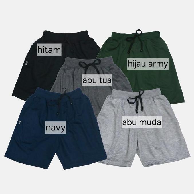 Celana Pendek Santai Pria Wanita Paket 3 - 5 Pcs Boxer Celana Tidur Kolor Harian