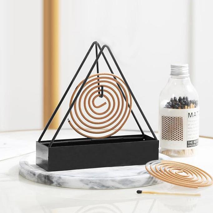 MAZANAC Tempat Obat Nyamuk Bakar Iron Mosquito Coil Holder Fireproof Triangle