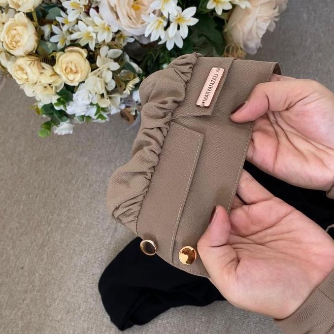 Maryamzali LIRA POLOS OVER-SIZE ABAYA (abaya saja) Muslim Gamis Wanita Dress Hitam