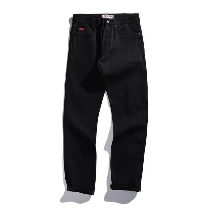 Lee Cooper Tapered Fit Jeans Selvedge Arthur Dry Black Original