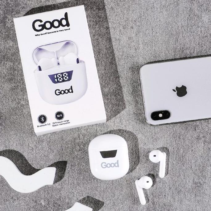 HF GOOD TWS B55 Headphone Headset Peredam Kebisingan Peredam Kebisingan In Ear Bluetooth Earphone Te