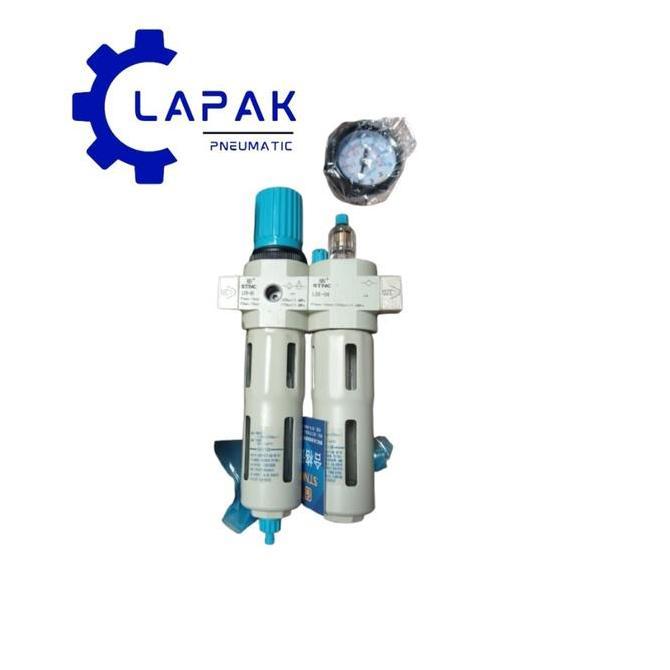 Filter Regulator Lubricator LFC-08 STNC 16BAR DRAT 1/4" (2 TABUNG)