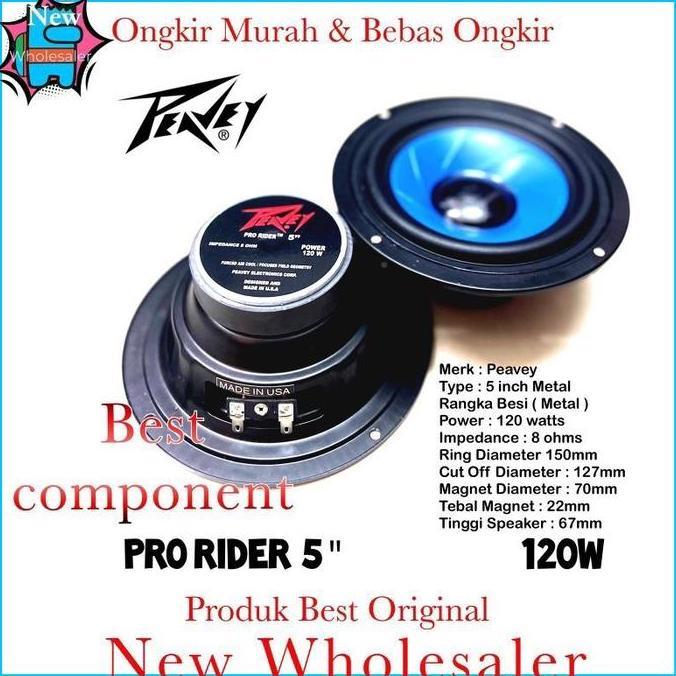 Speaker 5 Inch Peavey Pro Rider 120Watt Full Range Componen Audio Terbaik