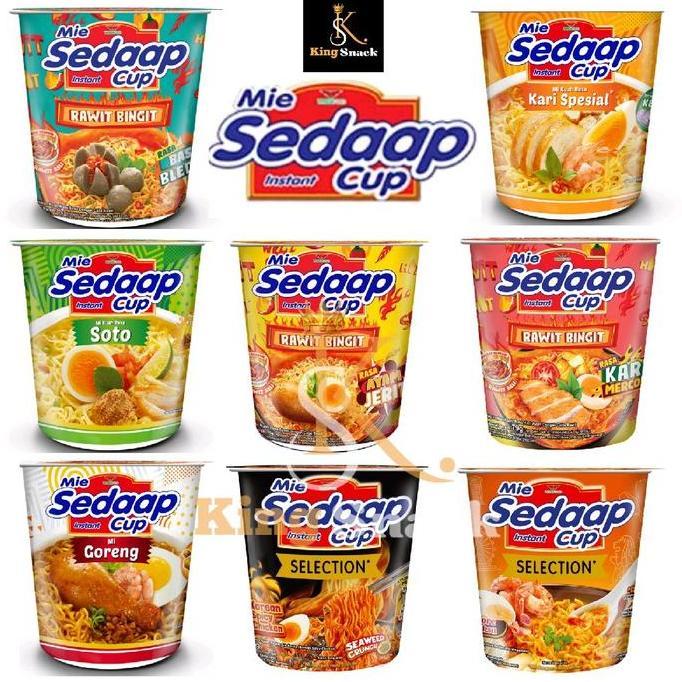 Mie Sedap Cup 1 Dus isi 12pc Mie Kuah Goreng All Varian Murah Instan Pedas RF