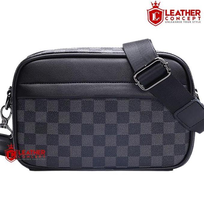 Leather Concept CHROME Tas Selempang Pria Kulit Tas Kulit Cowok Tas Pria Tas Jalan hitam cowok