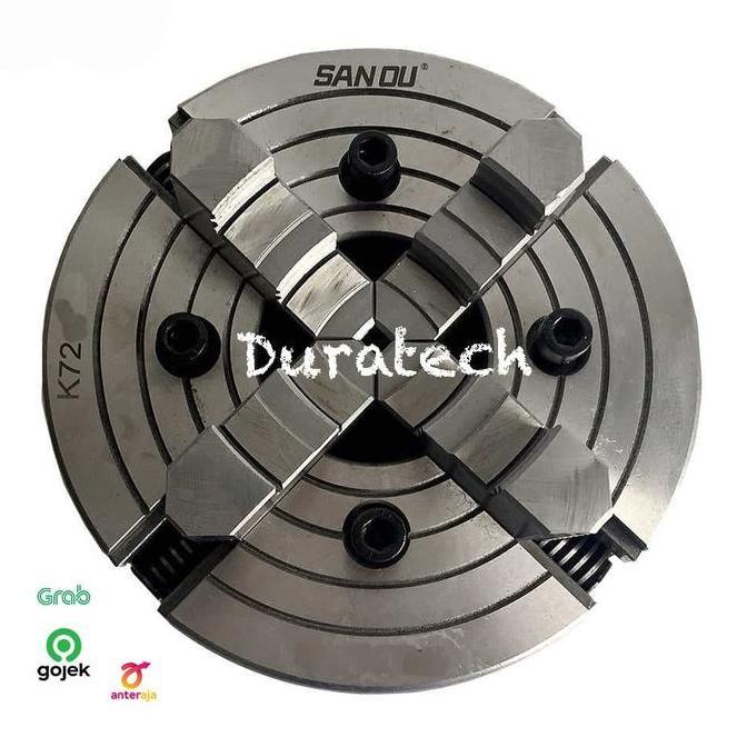 Claw bubut 4jaw 8inch/ Chuck bubut 4 kaki / Kepala mesin bubut San Ou