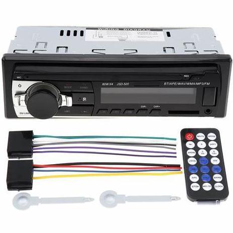 Bisa Cod Tape Audio Mobil Multifungsi Bluetooth Usb Mp3 Jsd-520 Single Din Jsd-520 Audio Tape Mobil 