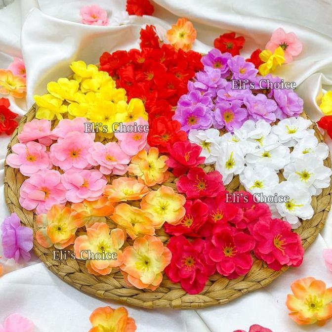 $$$$] BUNGA MEIHUA ISI 100 KELOPAK WARNA WARNI / BUNGA SAKURA / BUNGA SUYOK / BUNGA MEIHWA DEKORASI 
