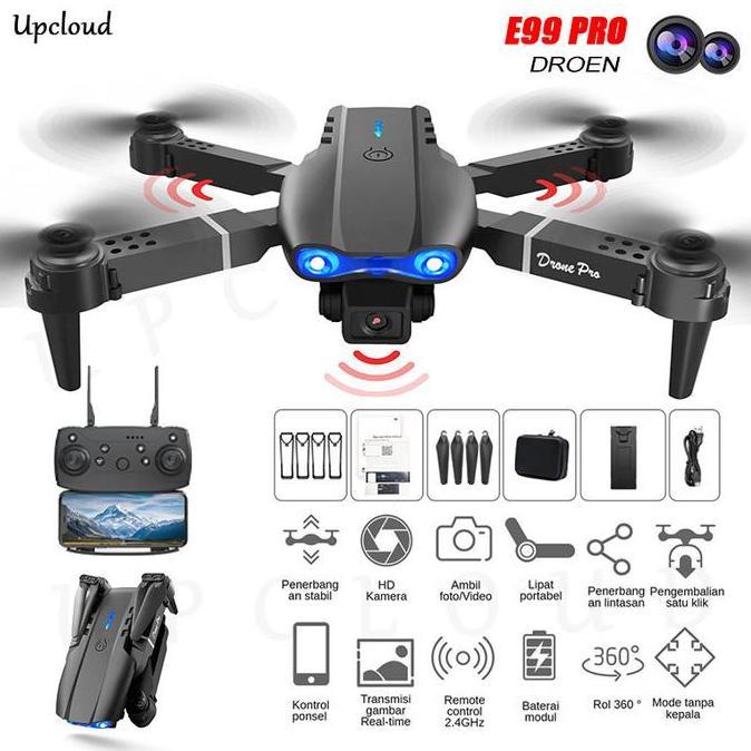 Telesayang - Upcloud Drone E88/E99 Shoot Indoor Outdoor Smart Drone Murah Mini Dengan Kamera HD Dron