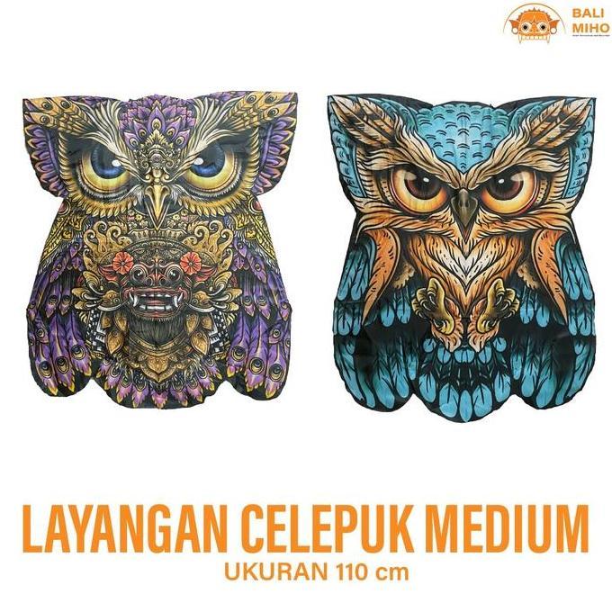 Produk Unggulan] Layangan Celepuk Medium - Layangan Celepuk Print - Layangan Celepuk Motif - Layanga
