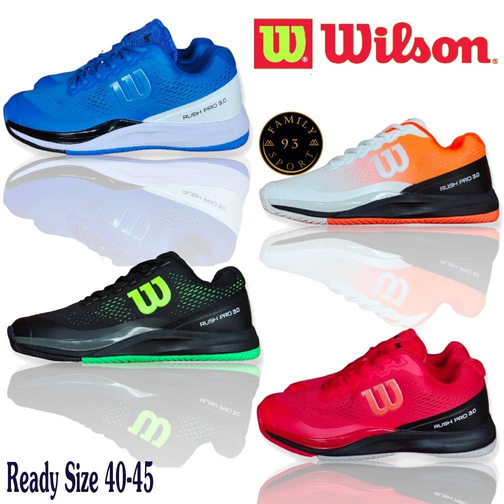 NEW PRODUCT SEPATU TENNIS PRIA/Wanita WILSON RUSH PRO 3.0 Sepatu Volly/Badminton Terbaru CourFF Sepa