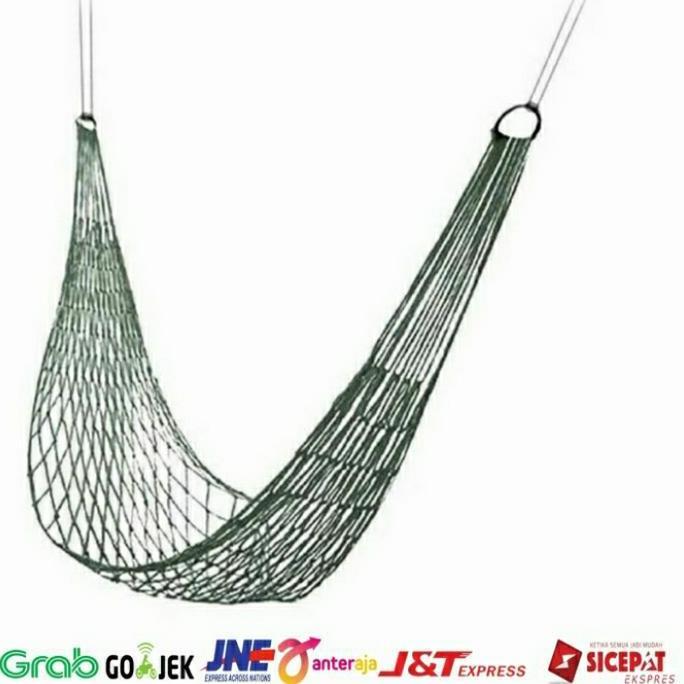 Hammock Ayunan Gantung Tali Rajut Nylon Hamock Jaring Single TD