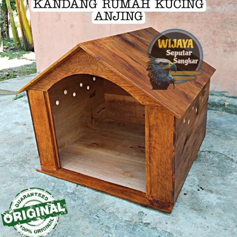 [TOPP] KANDANG RUMAH KUCING ANJING UKURAN JUMBO ISTIMEWA KAYU MAHONI 2 VARIASI