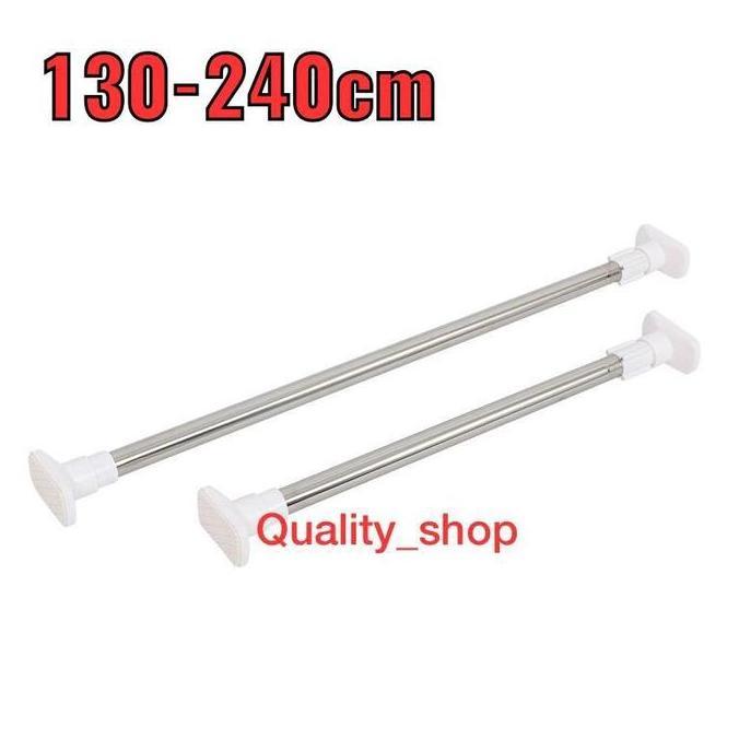 OK TIANG FLEKSIBEL STAINLES SERBAGUNA, TONGKAT KOLONG DAPUR , TONGKAT GORDEN, TONGKAT TIRAI, TONGKAT