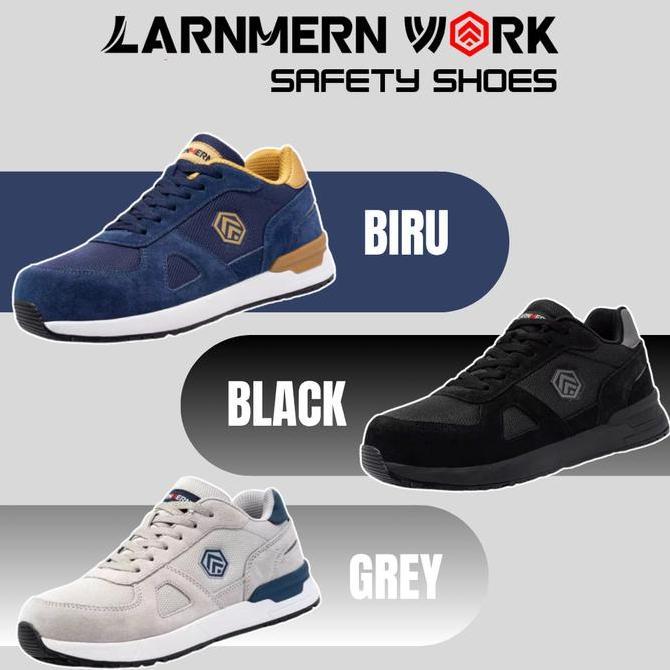 Safety Shoes LARNMERN L9096 S1 SRC Anti Statis ESD Sepatu Safety Pria & Wanita Model Sneaker Sporty 