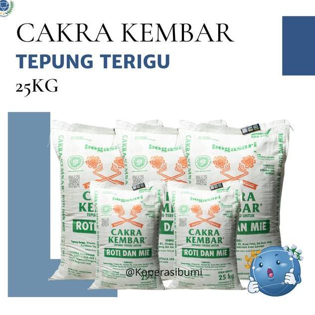 Tepung Terigu Bogasari Cakra Kembar 1 Karung 25 Kg Pasti Promo