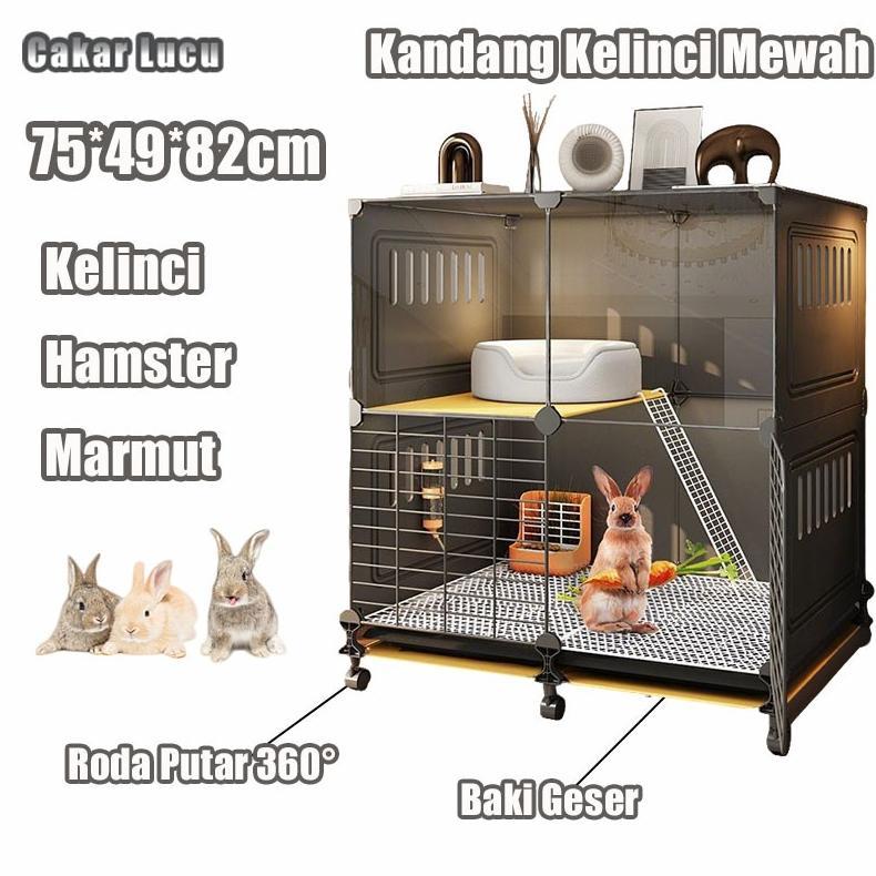 READYY [Garansi 6 bulan]Kandang Kelinci Jumbo Modern Premium - Kandang Kelinci Besar Indoor Luas Rua