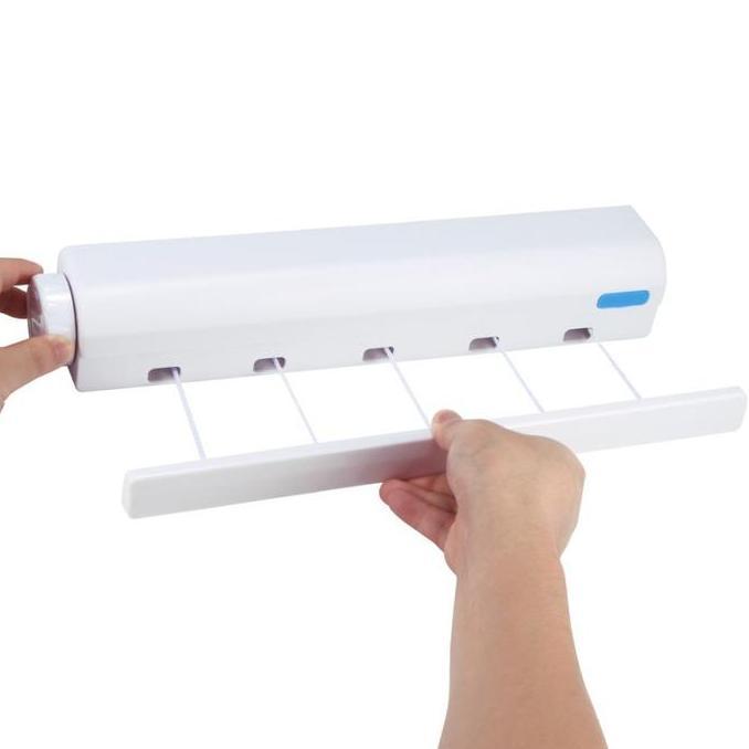 VIRALL JEMURAN BAJU DINDING TEMPEL PRAKTIS RETRACTABLE CLOTHESLINE 4 TALI 5 TALI ''