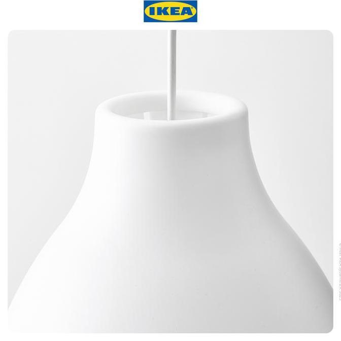 Lansungkirim- Ikea Melodi Lampu Gantung Putih 28Cm Minimalis Plastik