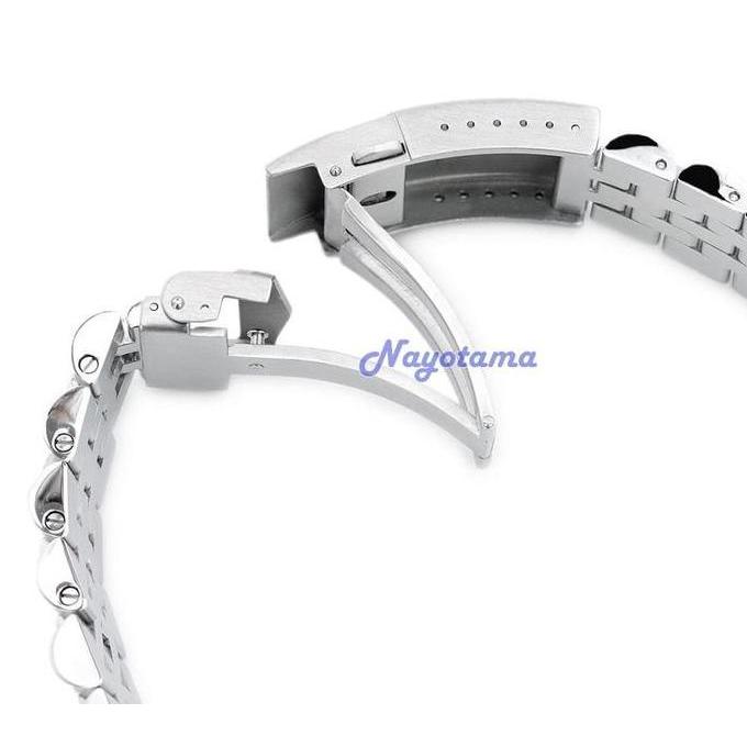 Ready 20mm MILTAT Angus J Louis Jubilee V-Clasp untuk Jam Tangan Seiko Mini Turtle SRPC35 with V-cla